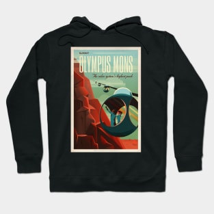 Mars tourism poster for Olympus Mons Hoodie